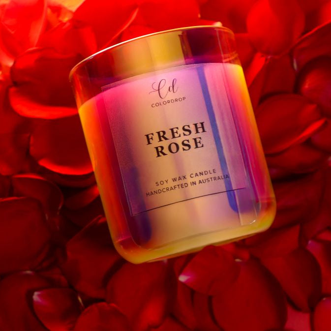 Fresh Rose soy candle with notes of fresh rose petals