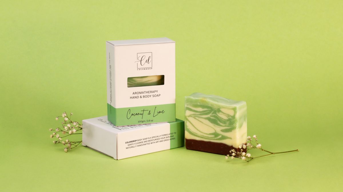 Coconut & Lime natural cold processed soap for hand and body, made with oils & Shea butter