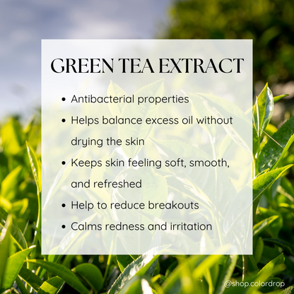Green tea extract in face cream