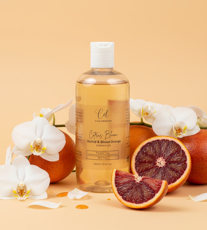 Orchid and blood orange shower gel for perfect citrus lovers