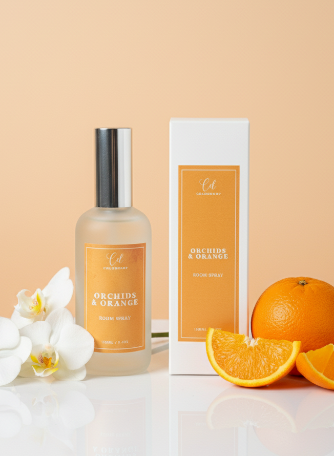 Orchid & Blood Orange Room Spray – Bright, Exotic & Elegant