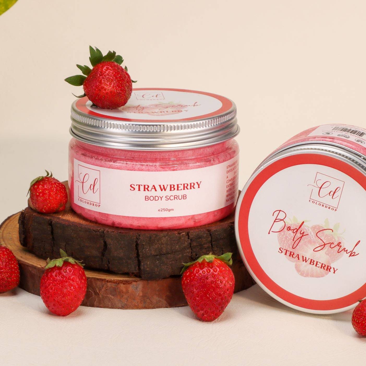 Colordrop's Strawberry Body scrub is giving you refreshing shower experience.