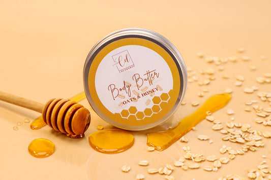 oats and honey body butter for skin.