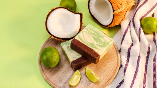 Coconut & Lime natural cold processed soap for hand and body, made with oils & Shea butter