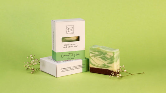 Coconut & Lime natural cold processed soap for hand and body, made with oils & Shea butter