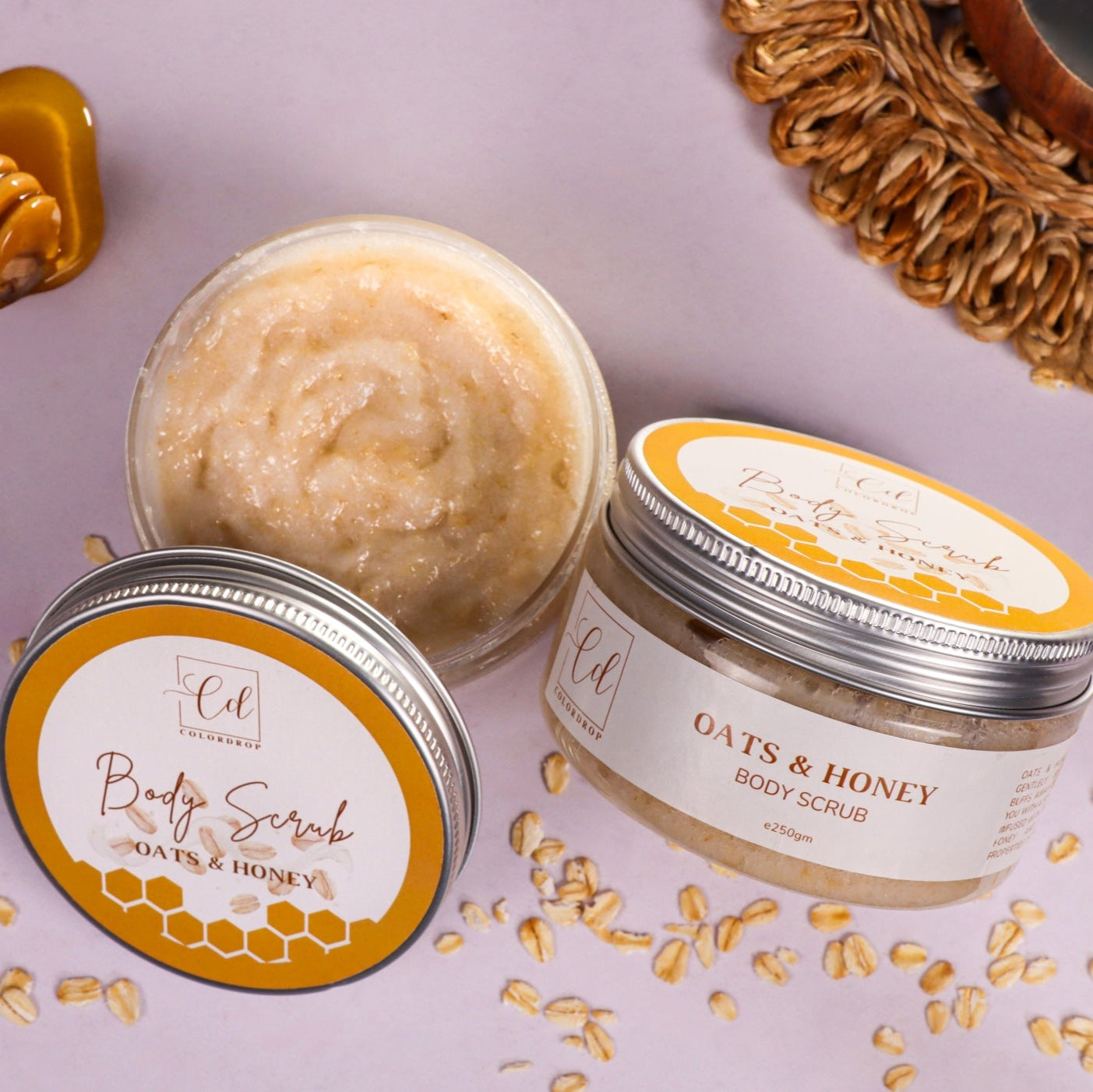 Oats and honey scrub for senstive skin